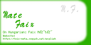 mate faix business card